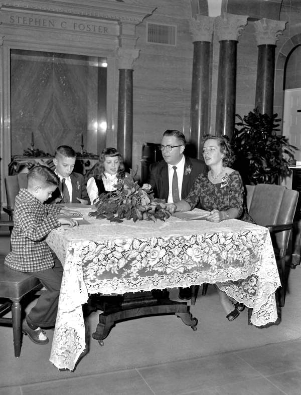 Sterrett family at the Stephen Foster Center during Christmas program - White Springs, Florida