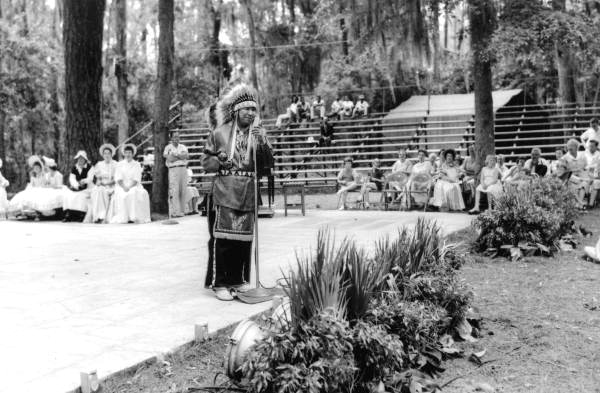 Creek Indian painter Fred Beaver at the Florida Folk Festival- White Springs, Florida
