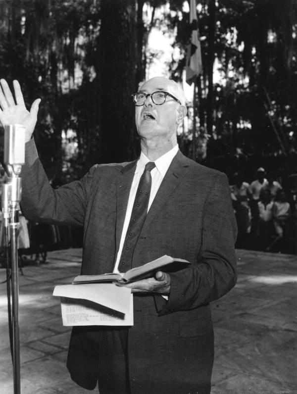 J.C. Moore leading a song at the 1959 Florida Folk Festival - White Springs, Florida