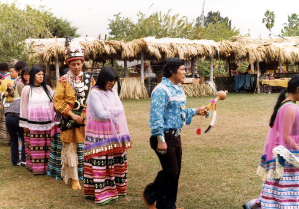 Seminole Indians dancing