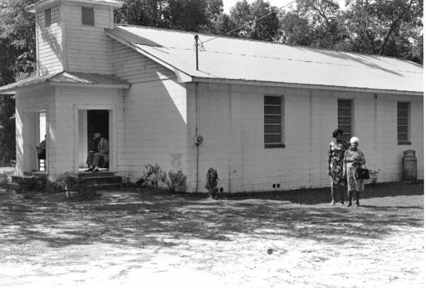 Women posing at Mt. Olive Primitive Baptist Church- Lamont, Florida
