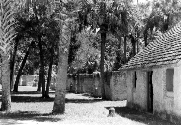 Ruins of tabby slave quarters at Kingsley Plantation- Fort George Island, Florida