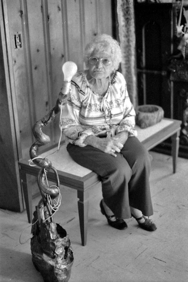 Artisan Maggie Melton sitting at her home- Tampa, Florida.