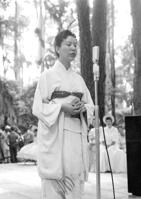 Japanese student from University of Florida speaking- White Springs, Florida