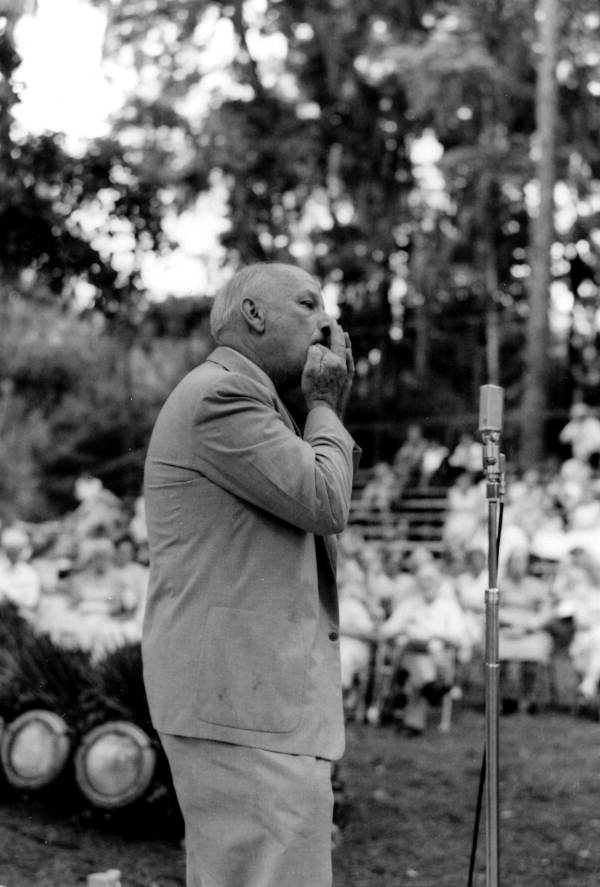 Jack Parker, of Orlando, playing the harmonica- White Springs, Florida