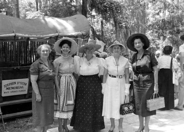 Thelma Boltin standing with music club leaders- White Springs, Florida
