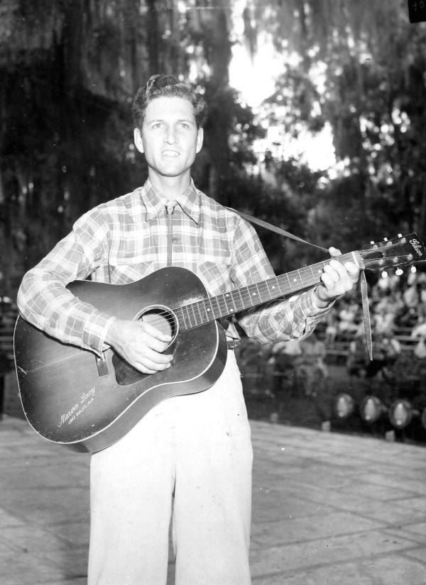 Marvin Lacy of Lake Wales playing guitar- White Springs, Florida
