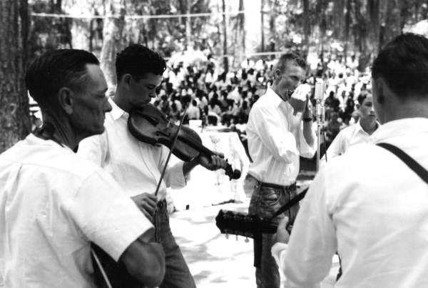 Bell School FFA String Band performing at the 1959 Florida Folk Festival- White Springs, Florida