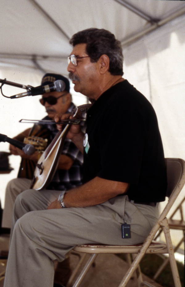 Kostas Maris (L) and Nicholas Mastras perform at Florida Folklife Festival - White Springs, Florida.