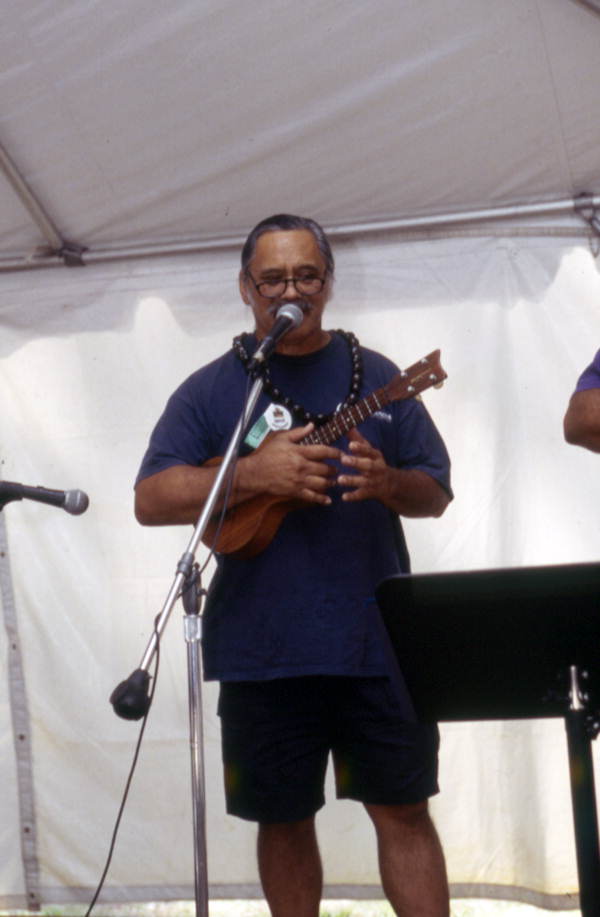 Henry Ohumukini with a guitar - White Springs, Florida.