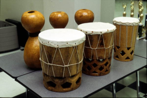 Drums made by Henry Ohumukini - Celebration, Florida.