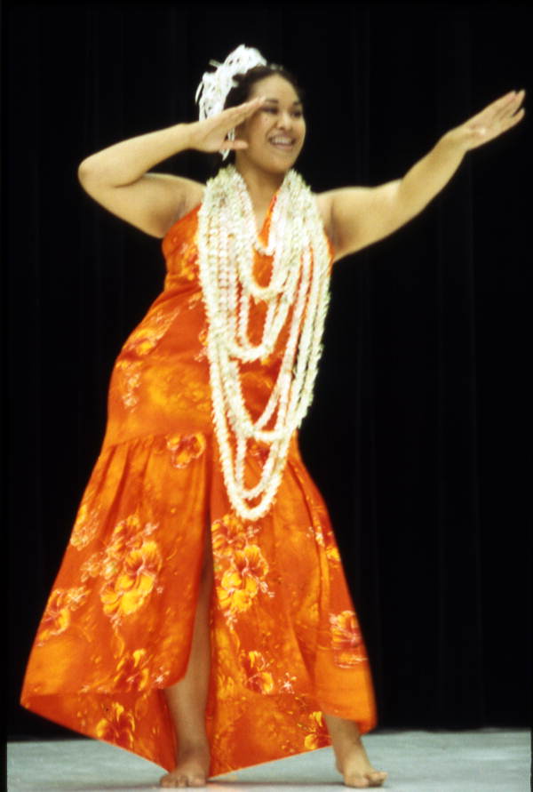 Female hula dancer - Celebration, Florida.