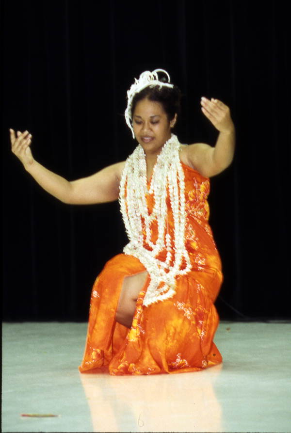 Female hula dancer - Celebration, Florida.