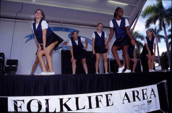 Country Rhythm Cloggers performs on the stage - Fort Myers, Florida.