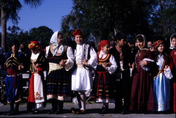 Greek American children take part in dancing - Tarpon Springs, Florida.