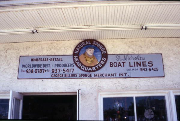 Saint Nicholas Boat Line's sign - Tarpon Springs, Florida.