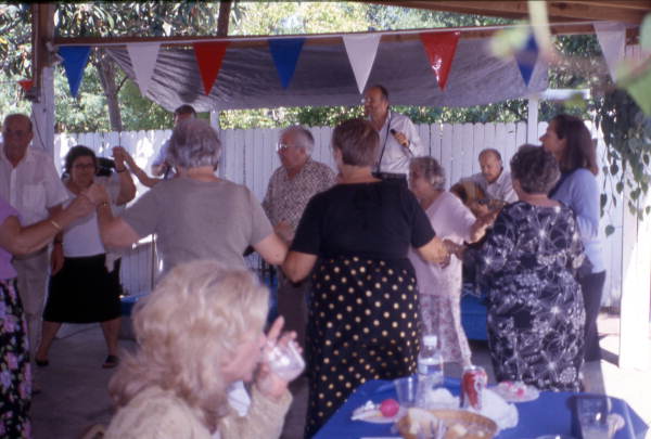 Dancers during the performance of the Peter Lambropoulos at Prometheas Club - Tarpon Springs, Florida.