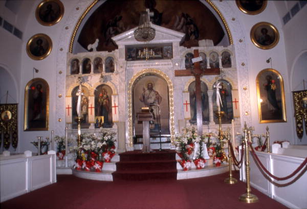 Altar at St. Nicholas Greek Orthodox Cathedral - Tarpon Springs, Florida.