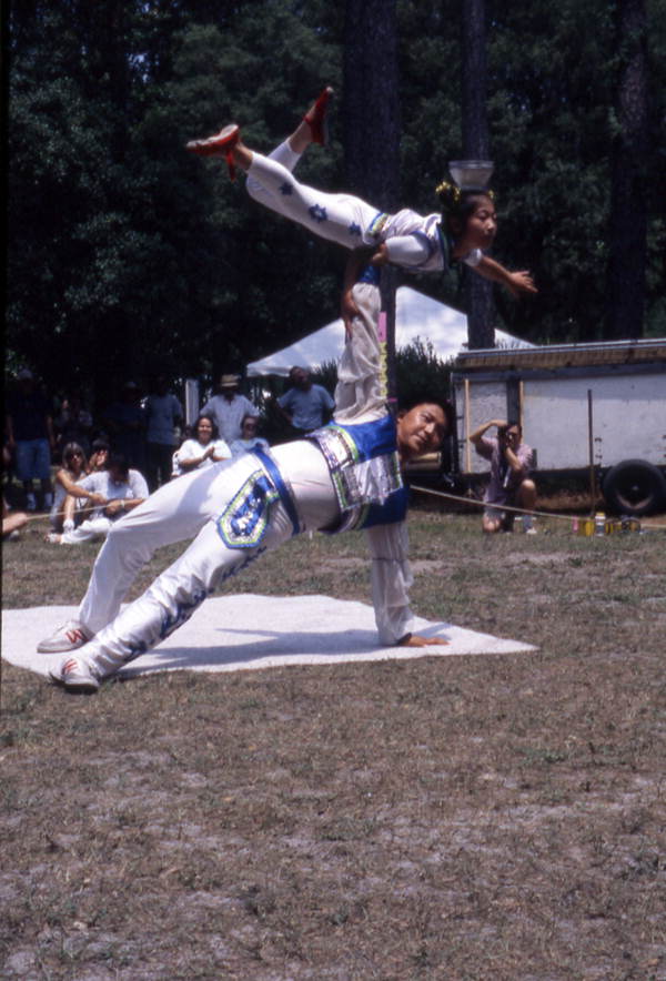 Dan Dan Zhao and Xuefui Leng perform at the Florida Folklife Festival - White Springs, Florida.
