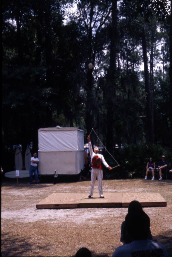 Nan Zhu with her chinese yo-yo at the Florida Folklife Festival - White Springs, Florida.