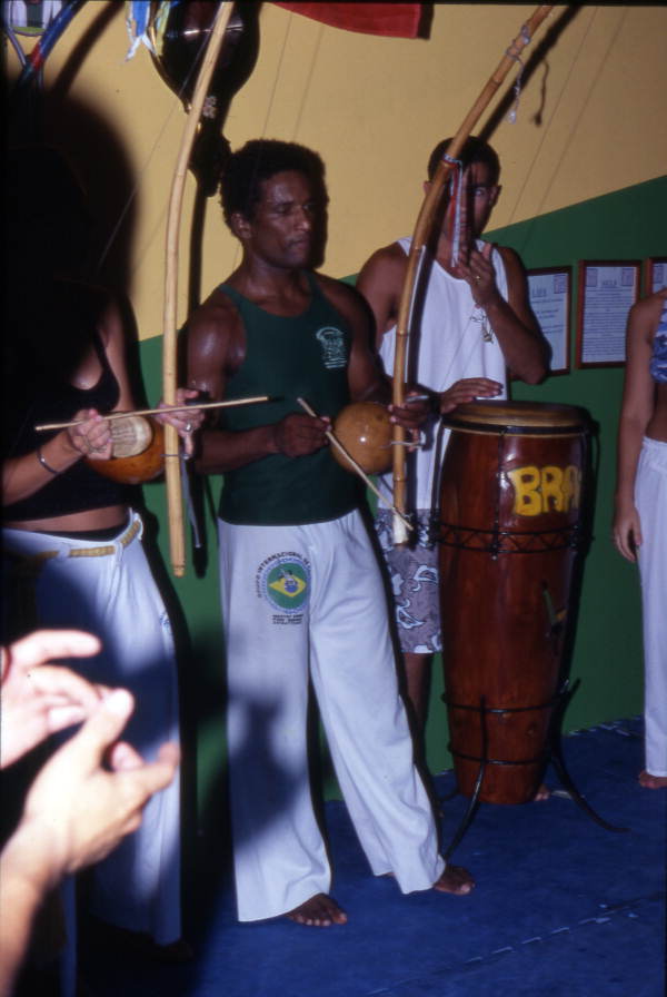 Musicians play for Capoeira dancers - Orlando, Florida.