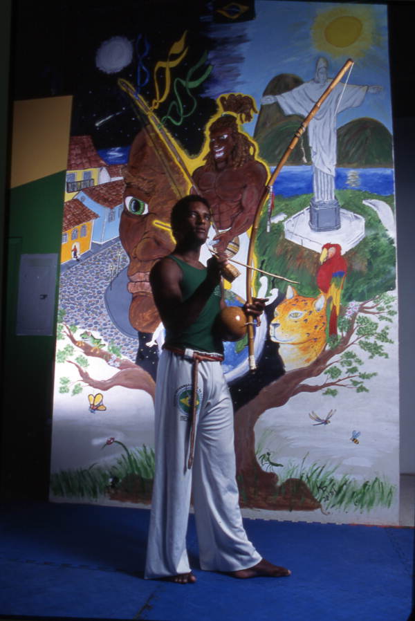 Painting instructor and his painting - Orlando, Florida.