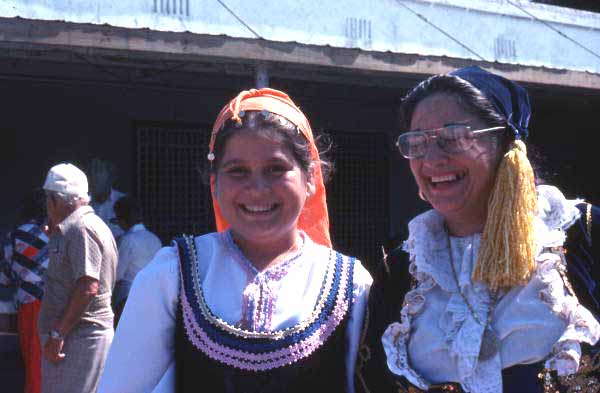 Helen Cantonis and another costumed Polish American woman