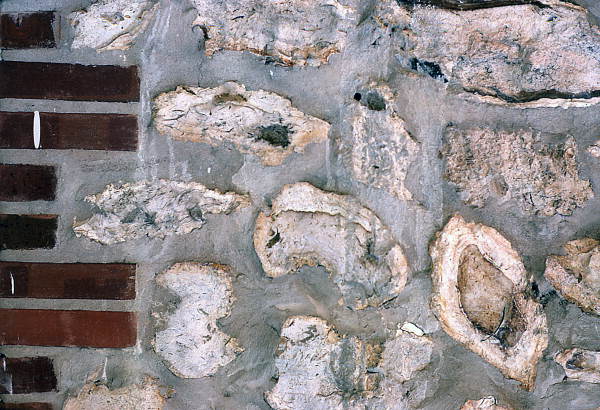 Close-up view showing the architectural features of the Telford Hotel - White Springs, Florida