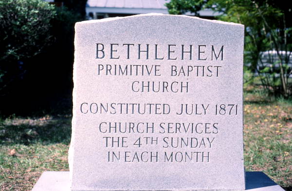 Stone slab at Bethlehem Primitive Baptist Church - Old Chicora, Florida