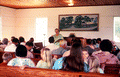 Woman leading Sacred Harp singing at the Bethlehem Primitive Baptist Church - Old Chicora, Florida