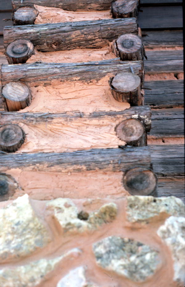 Detail of notching on a chimney at the Morningside Nature Center - Gainesville, Florida.