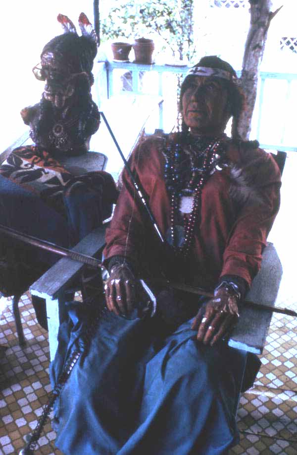 Indian sculptures made by Jesse Aaron - Gainesville, Florida.