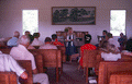 Young girl leading Sacred Harp singing at the Bethlehem Primitive Baptist Church - Old Chicora, Florida