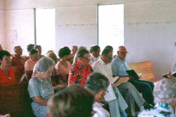 Sacred Harp singing by congregation at the Bethlehem Primitive Baptist Church - Old Chicora, Florida