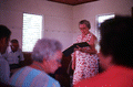 Woman leading the Sacred Harp singing at Bethlehem Primitive Baptist Church - Old Chicora, Florida