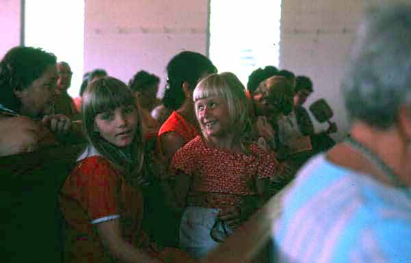 Two girls in attendance at the Bethlehem Primitive Baptist Church - Old Chicora, Florida