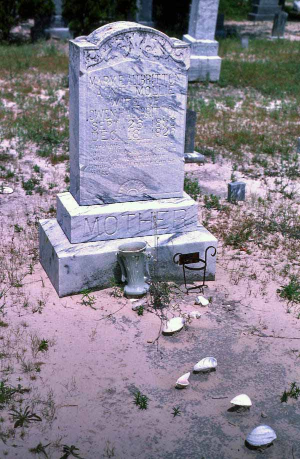 Headstone in the cemetery at Bethlehem Primitive Baptist Church - Old Chicora, Florida
