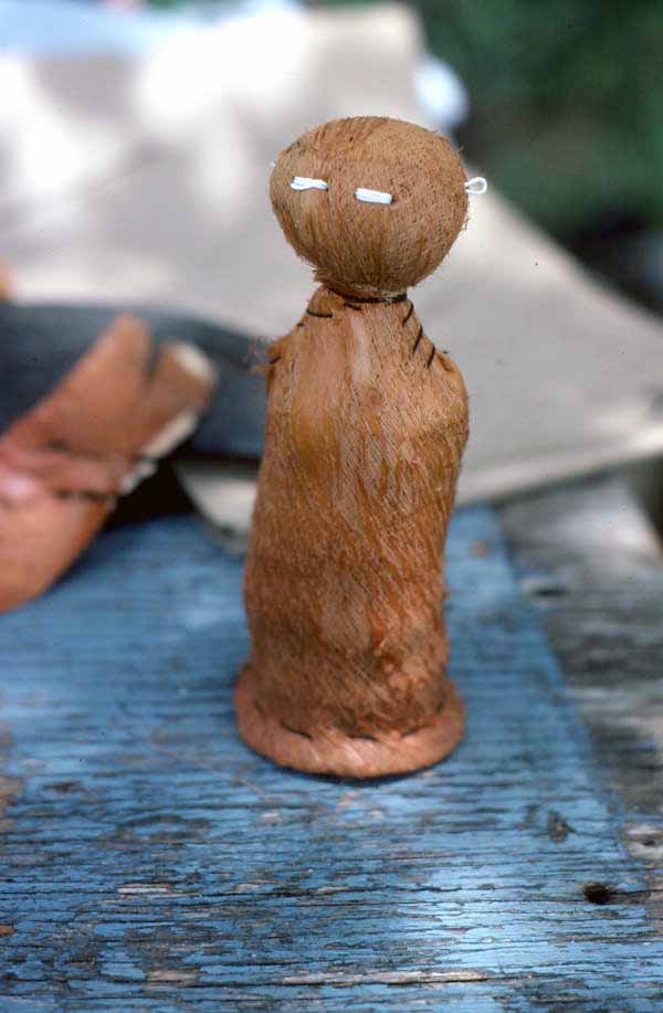 Partially completed Seminole doll made by Mary Billie - Big Cypress Seminole Indian Reservation