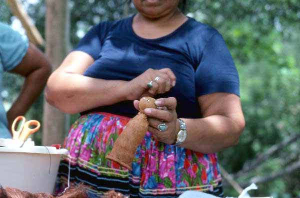 Mary Billie starting to make dolls - Big Cypress Seminole Indian Reservation
