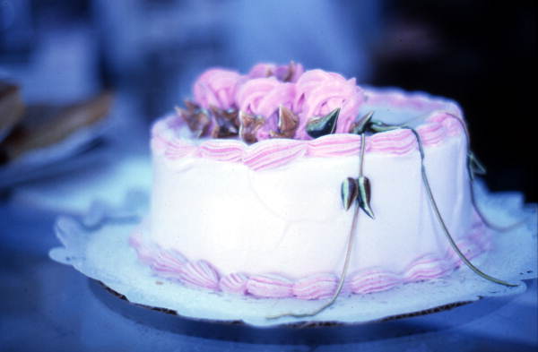 Decorated cake at Cafe Cubano in Little Havana - Miami, Florida