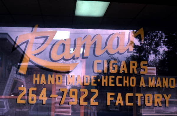 Ramar Cigars store window in Little Havana - Miami, Florida.