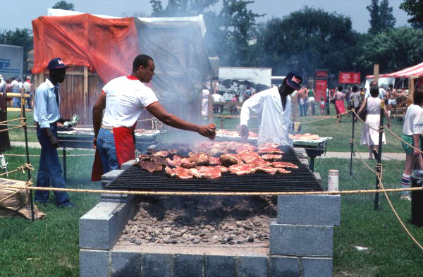 Cooking barbecue at the Festival of American Folklife - Washington, D.C.