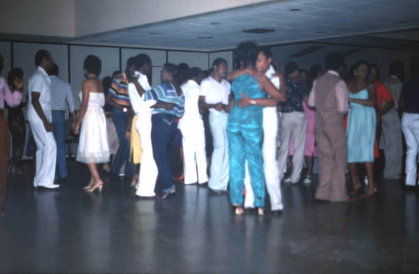 Hispanic Americans dancing to the sounds of the Salsa Express Magnum Band - Miami, Florida.