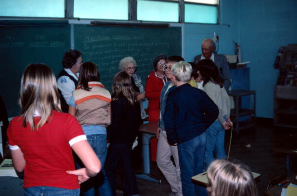Students question members of the Golden Age Project - Lake City, Florida.