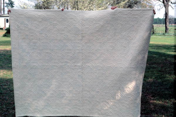 Back side of quilt made by Grace Scaff - White Springs, Florida.