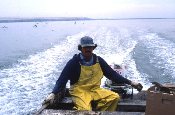 Willie McCain driving out to the crabbing spot - Tampa, Florida.