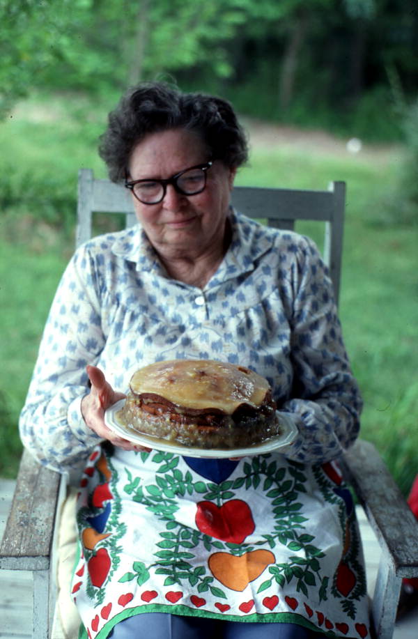 Jewel Fountain holding a cake she made - Jefferson County, Florida