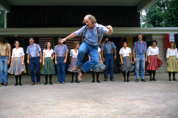 Cross Creek Clogger dancing at Florida Folk Festival main stage - White Springs, Florida