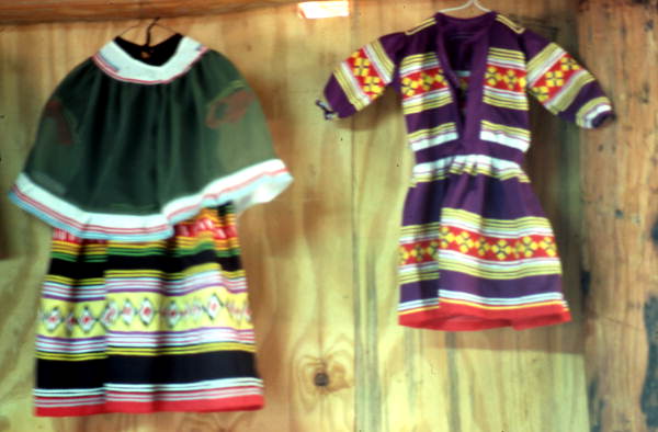 Seminole clothing on display - Brighton Reservation, Florida