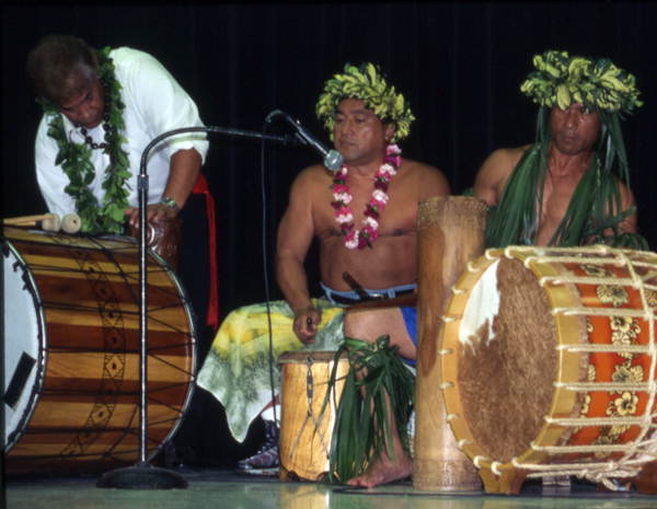 Men drumming during the performance - Kissimmee, Florida.